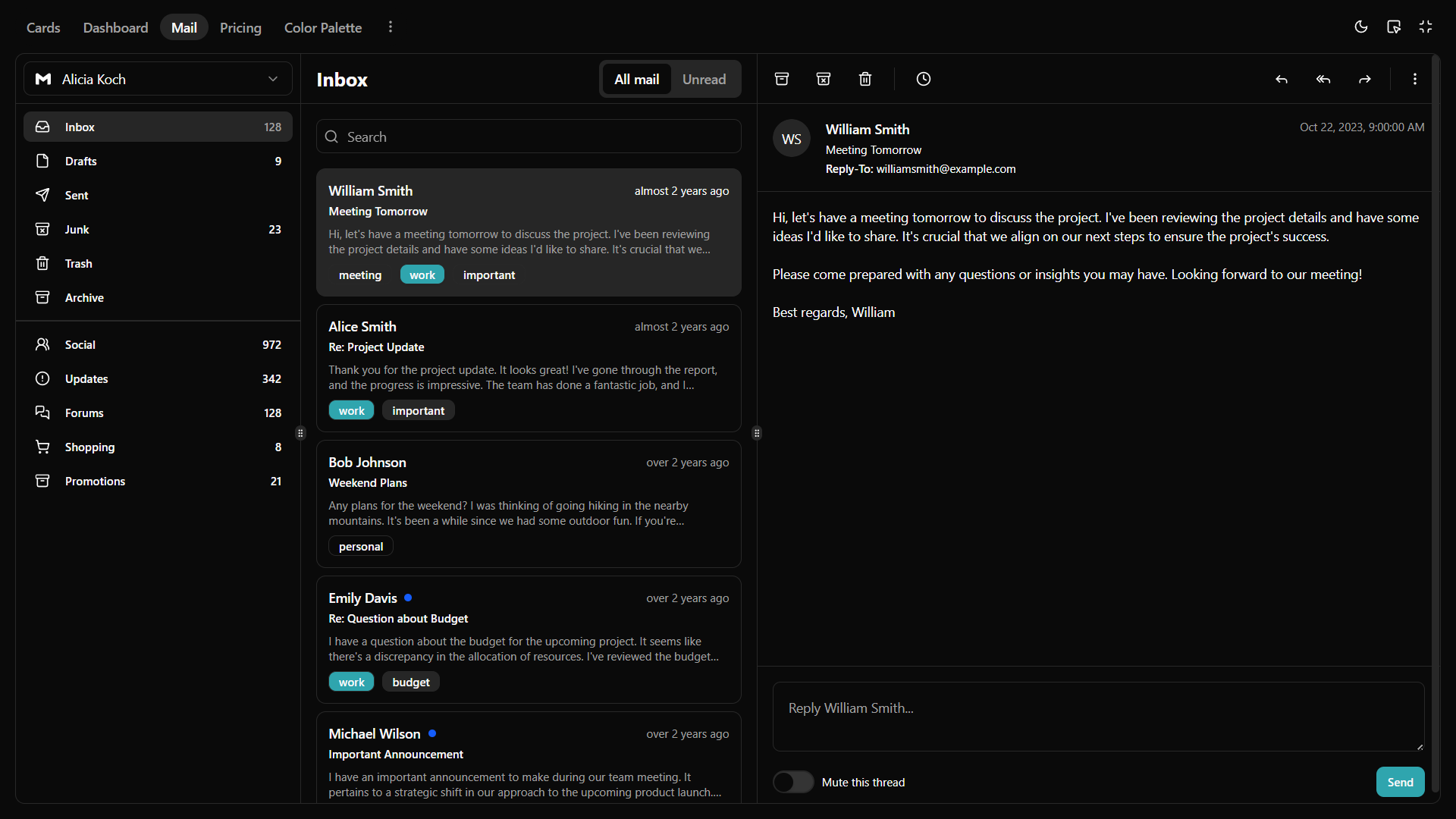 app screen